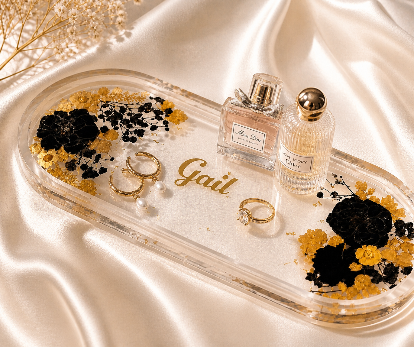 Custom Floral Trinket Tray