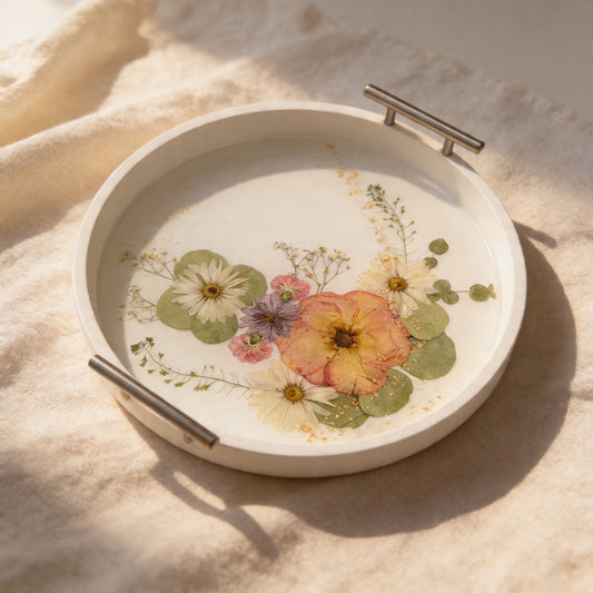 Blush Garden Floral Tray