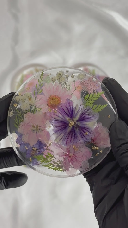 Custom Floral Coaster Set